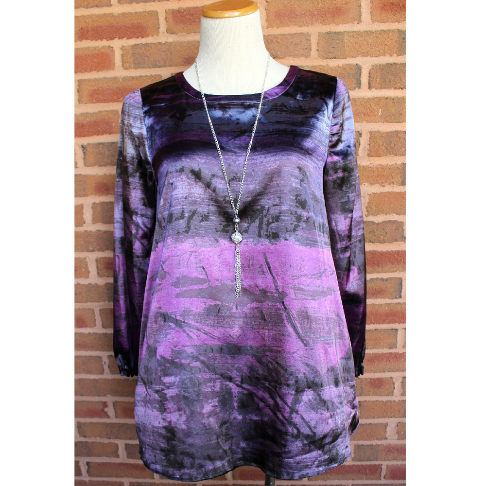 SimplyVera Wang Top Watercolor Petite sz 8P